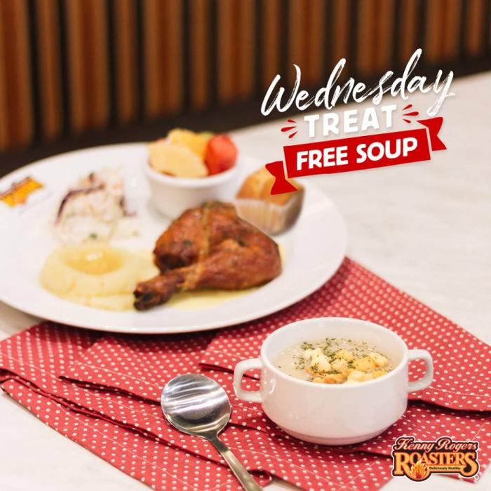 Kenny Rogers ROASTERS Wednesday Treat FREE Kenny's Mushroom & Chicken Soup (12 December 2018)