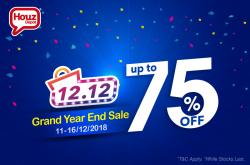 Houz Depot Grand Year End Sale up to 75% off (11 December 2018 - 16 December 2018)