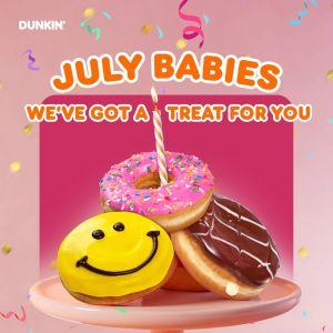 Dunkin’ Birthday Promotion: Free Donut for July Babies (1-31 July 2025)
