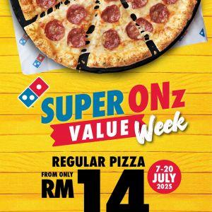Domino’s RM14 Regular Pizza Promotion – Super ONz Value Week (7–20 July 2025)