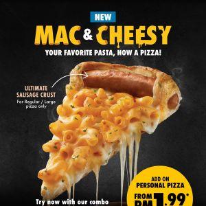Domino’s Buy 1 Free 2 Promotion: Mac & Cheesy Pizza + Personal Pizza Add-On from RM1.99 (Until 27 July 2025)