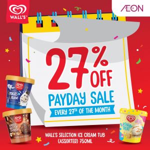 AEON Wall’s Ice Cream Payday Promotion: 27% OFF (26–27 July 2025)