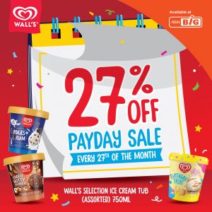 AEON BiG Wall’s Ice Cream Payday Sale – 27% OFF (27 July 2025)