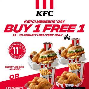 KFC Buy 1 Free 1 Promotion (11-13 August 2025) – Signature Box & Nuggets Combo