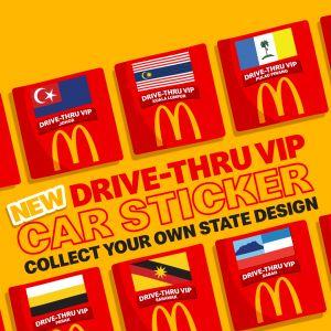 McDonald’s Drive-Thru VIP Car Sticker – Collect Your State Design & Enjoy VIP Rewards