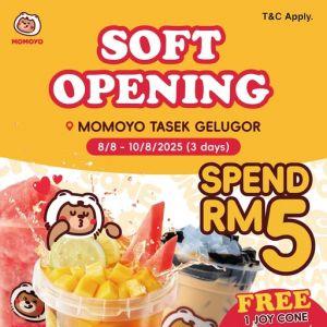 Momoyo Tasek Gelugor Soft Opening Promotion (8-10 August 2025) – Spend RM5 Get Free Joy Cone