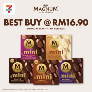 7-Eleven Magnum Ice Cream Promotion August 2025 – Magnum Mini Multipacks at RM16.90