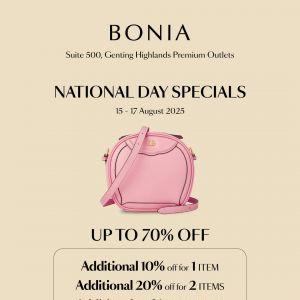 Bonia Merdeka Sale at Genting Highlands Premium Outlets (15-17 Aug 2025)