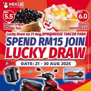 MIXUE Lucky Draw 2025: Spend RM15 to Win Honda Wave Alpha & More (21-30 Aug)
