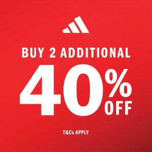 Adidas Sale at Mitsui Outlet Park – Buy 2 Get Additional 40% Off (21–24 Aug 2025)