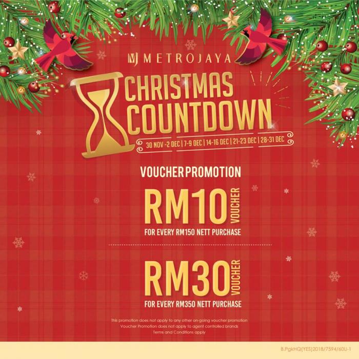 Metrojaya Christmas Countdown (30 November 2018 - 31 December 2018)