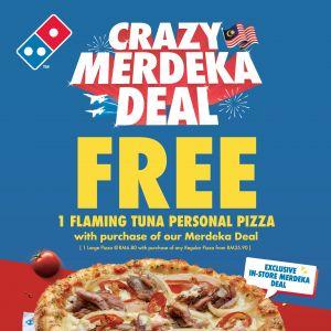 Domino’s Merdeka 2025: Free Flaming Tuna Personal Pizza for First 31 Customers (31 Aug)