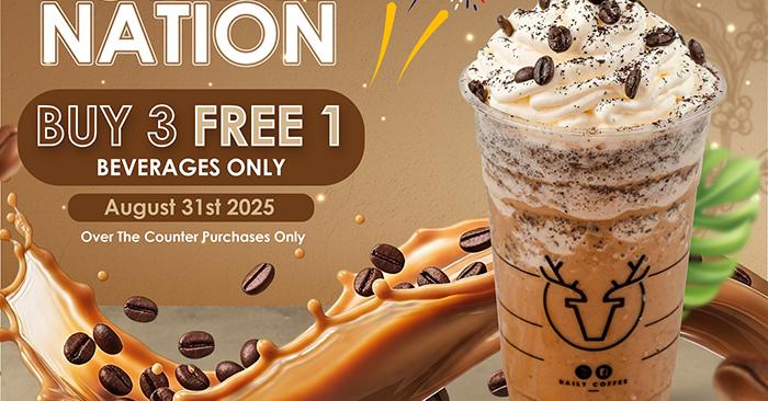 Daily Coffee Merdeka 2025: Buy 3 Free 1 Beverages Promotion (31 Aug Only)