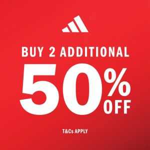 Adidas Sale at Mitsui Outlet Park: Buy 2 Get Additional 50% OFF (25-28 Aug 2025)