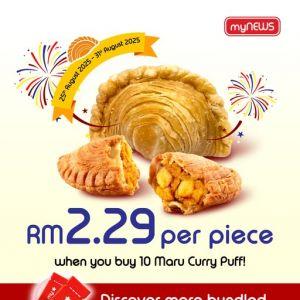 myNEWS Maru Curry Puff Promotion: RM2.29 Each with Bundled Coupons (25-31 August 2025)