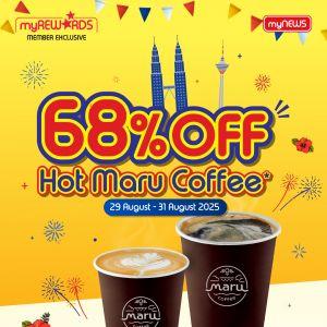 myNEWS Merdeka Promotion – 68% OFF Maru Coffee (29–31 August 2025)