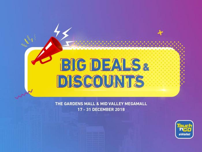 Touch n Go eWallet Big Deals & Discounts at The Garden & Mid Valley (17 December 2018 - 31 December 2018)