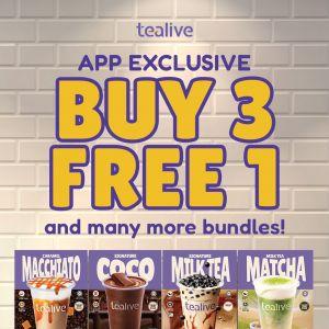 Tealive Buy 3 Free 1: App Exclusive 3-in-1 Drinks & Bundles | September 2025