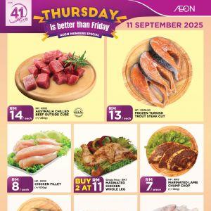 AEON Thursday Promotion: Members Special Fresh Deals | 11 Sep 2025