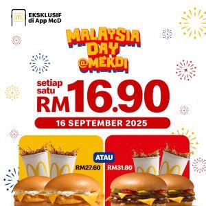 McDonald’s Malaysia Day Promotion: Filet-O-Fish & Double Cheeseburger Combos RM16.90 | 16 Sep 2025