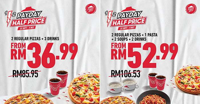 Pizza Hut Payday Promotion: Half Price Deals on Pizzas & Combos | 22 Sep - 5 Oct 2025