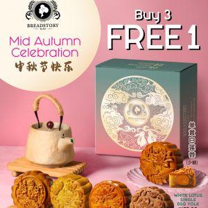 BreadStory Mid-Autumn Mooncake Promotion: Buy 3 Free 1 Mooncakes | 2025