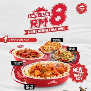 Pizza Hut RM8 Baked Rice Set Promotion: Hari-Hari Combo with Pizza, Pasta & Sides