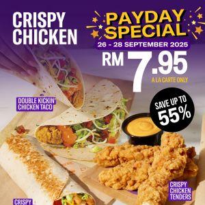 Taco Bell Payday Promotion: Crispy Chicken Deals RM7.95 | 26-28 Sep 2025