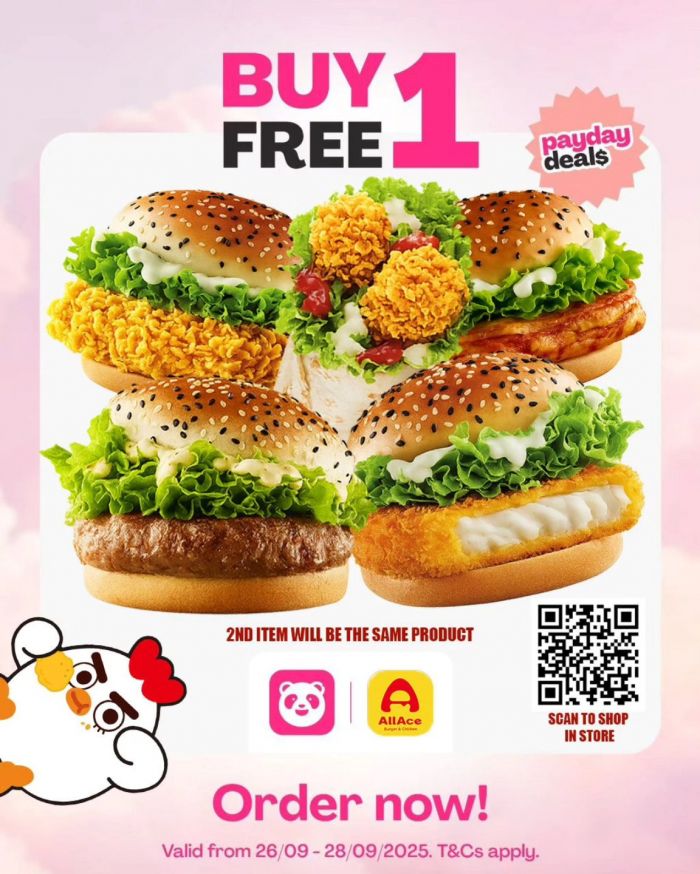 AllAce Foodpanda Payday Buy 1 Free 1 Promotion | 26-28 Sep 2025