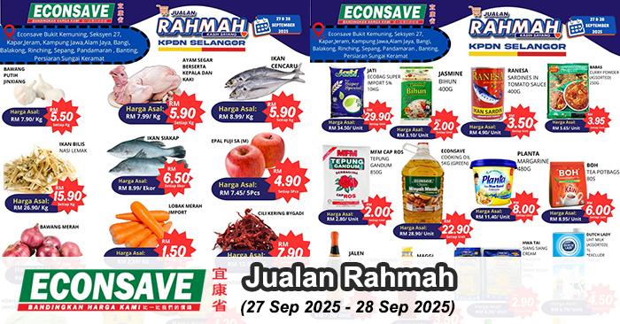 Econsave Jualan Rahmah Promotion: Big Savings on Groceries | 27-28 Sep 2025