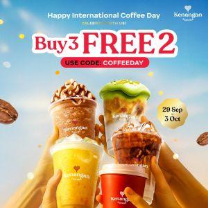 Kenangan Coffee International Coffee Day Promotion: Buy 3 Free 2 Drinks | 29 Sep – 3 Oct 2025