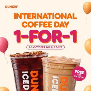 Dunkin International Coffee Day Promotion | 1–3 Oct 2025