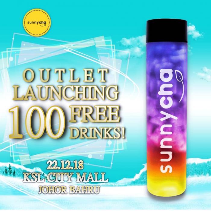 SunnyCha Outlet Launching FREE Drinks at KSL CITY Mall (22 December 2018)