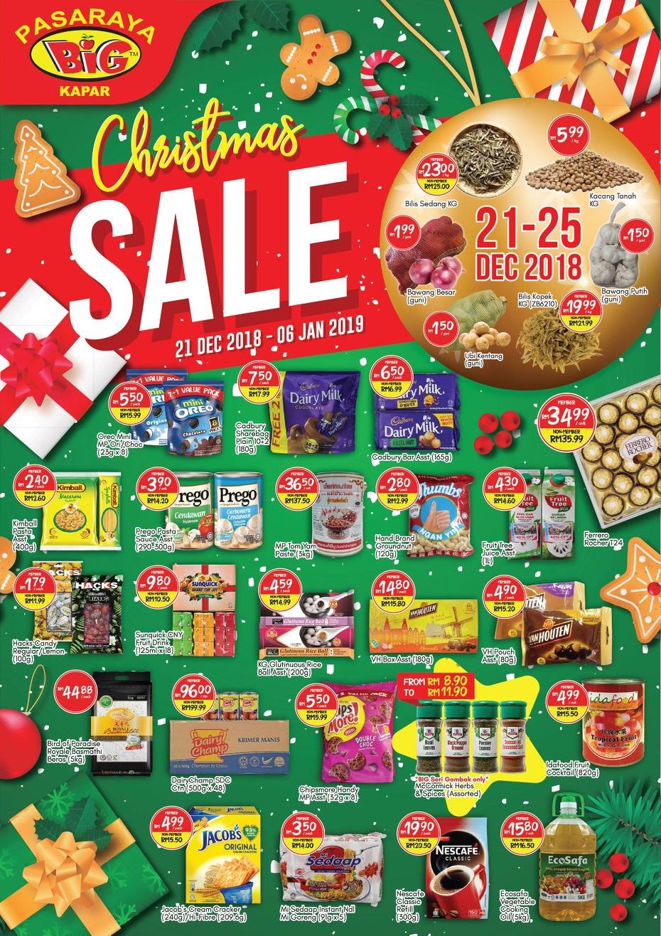 Pasaraya BiG Kapar Christmas Sale Promotion (21 December 2018 - 6 January 2019)