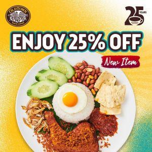 OldTown White Coffee Promotion: 25% Off Nasi Lemak Ayam Goreng Berempah | 15 Oct 2025