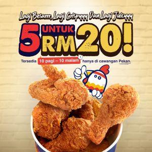 Chicago Chicken City Pekan Promotion: 5pc Chicken for RM20 | Oct 2025