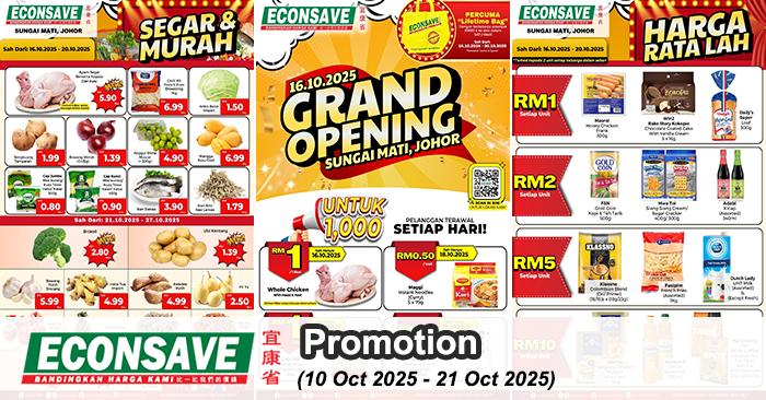 Econsave Sungai Mati Johor Grand Opening Promotion | 16 Oct - 2 Nov 2025