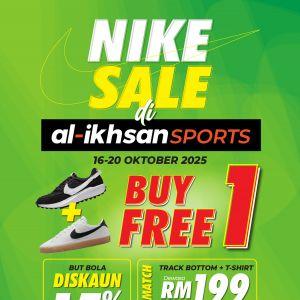 Al-Ikhsan Sports Nike Sale: Buy 1 Free 1 | 16-20 Oct 2025