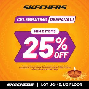 Skechers Paradigm Mall PJ Deepavali Sale: 25% OFF | Oct 2025