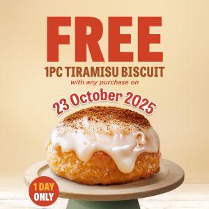 Texas Chicken Promotion: Free Tiramisu Biscuit | 23 Oct 2025