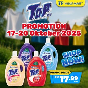 TF Value-Mart TOP Detergent Promotion | 17-20 Oct 2025