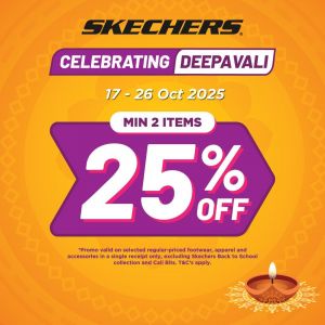 Skechers Deepavali Sale: 25% OFF | 17-26 Oct 2025