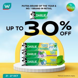 Watsons Darlie Promotion: Up To 30% Off | 21-27 Oct 2025