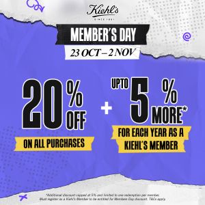 Kiehl's Member's Day Sale at Sunway Pyramid | 23 Oct - 2 Nov 2025