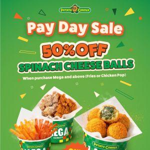 Potato Corner Payday Sale: 50% OFF Spinach Cheese Balls | 24-28 Oct 2025
