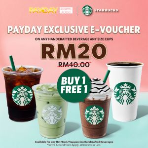 Starbucks Lazada Payday Sale: Buy 1 Free 1 Beverages | 24-27 Oct 2025