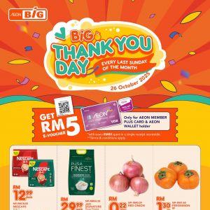 AEON BiG Thank You Day Promotion | 26 Oct 2025