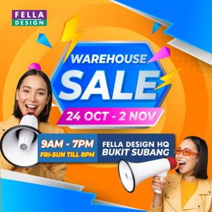 Fella Design Warehouse Sale: Furniture Deals Up to 92% OFF | 24 Oct – 2 Nov 2025