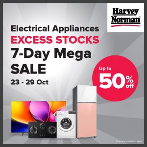 Harvey Norman 7-Day Mega Sale: Up To 50% Off | 23-29 Oct 2025