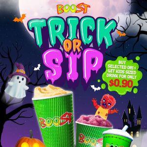 Boost Juice Halloween Promotion: Kids Sized Drink RM0.90 with Selected Orders | 29-31 Oct 2025